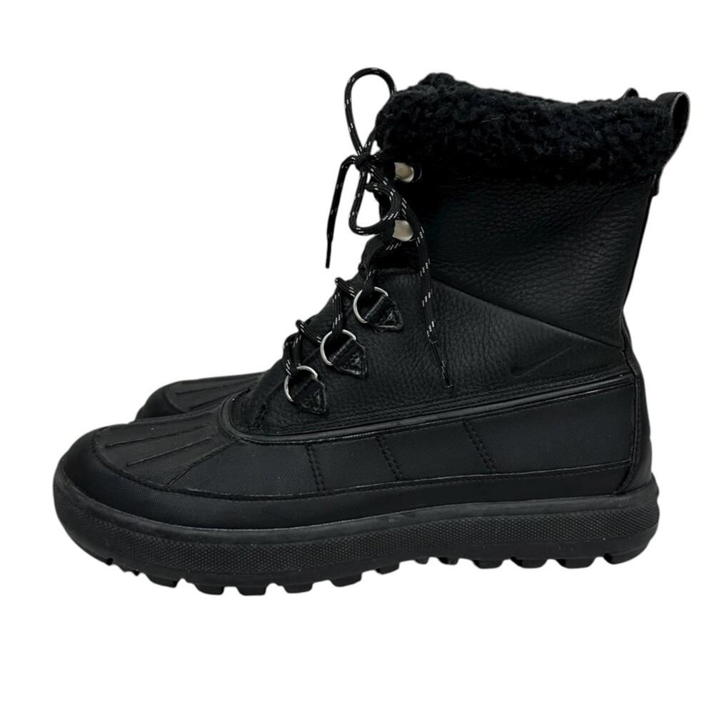 Nike Womens ACG Woodside 2 Triple Black Sneaker Boot Size 8.5 Lace Up 537347-010